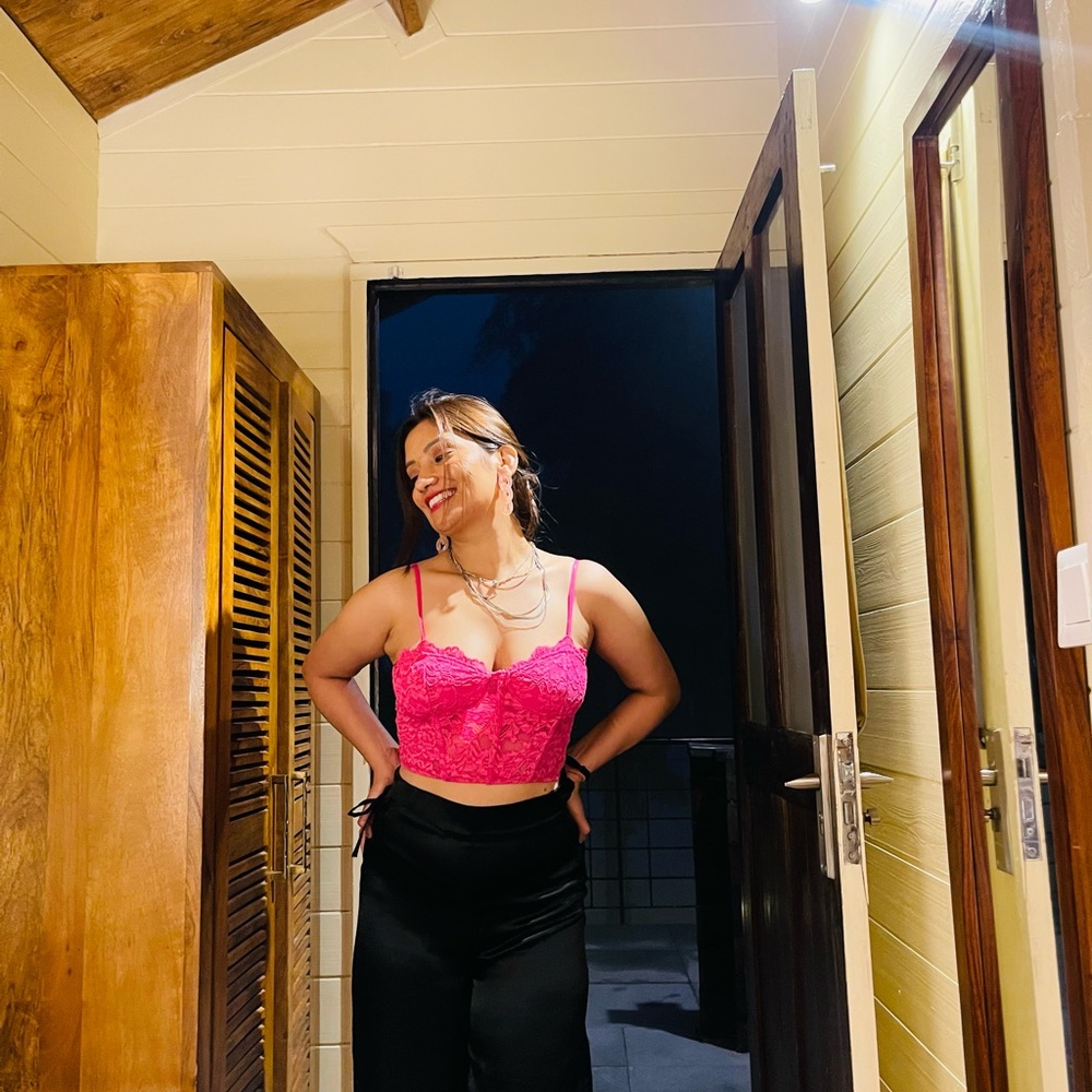 ZARA corset top FUCHISA - Picture 4 of 5